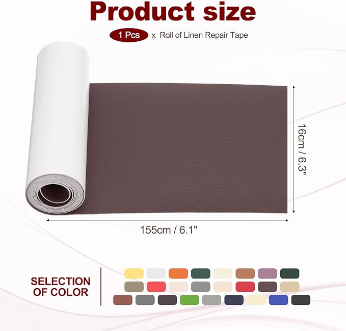 PATIKIL Leather Patches Tape for Furniture, 6.3 x 61 Inch Self Adhesive Vinyl - Image 2