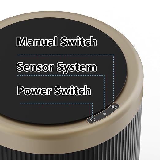 URALFA 3.7 Gallon Motion Sensor Bathroom Trash Can - Image 5