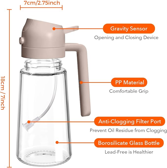 YARRAMATE 16oz/470ml Glass Olive Oil Sprayer - Image 8