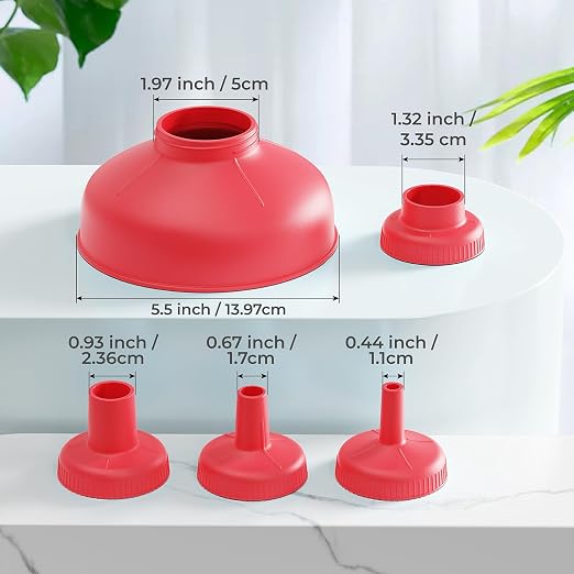 Wide Mouth Kitchen Funnel, Food Grade Plastic Cooking Canning Funnel - Image 4
