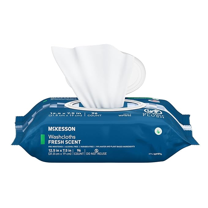 McKesson Washcloth Wipes for Adults, Scented Disposable Wash Cloths for Body - Image 8