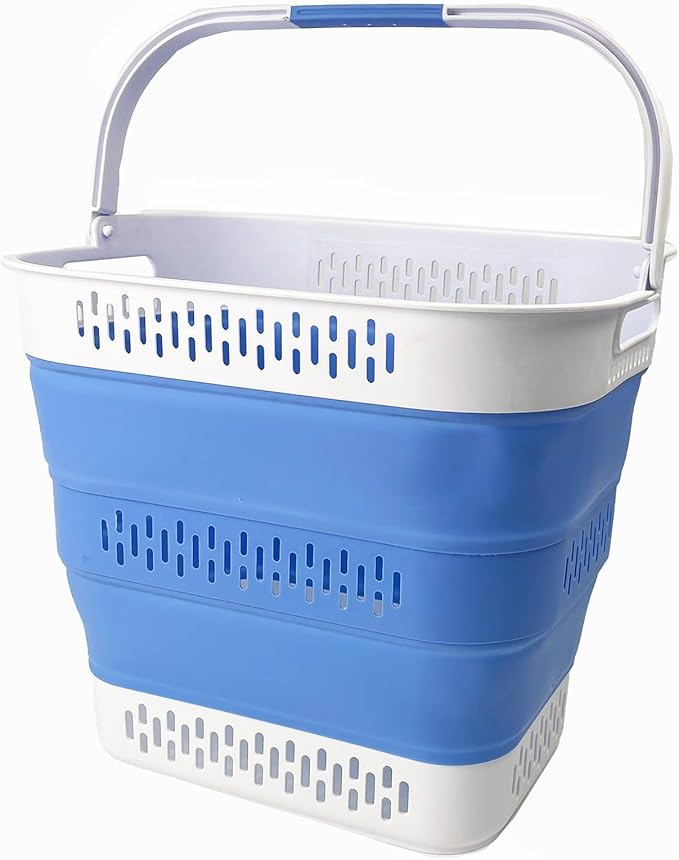 SAMMART 40L Collapsible Plastic Laundry Basket by SAMMART