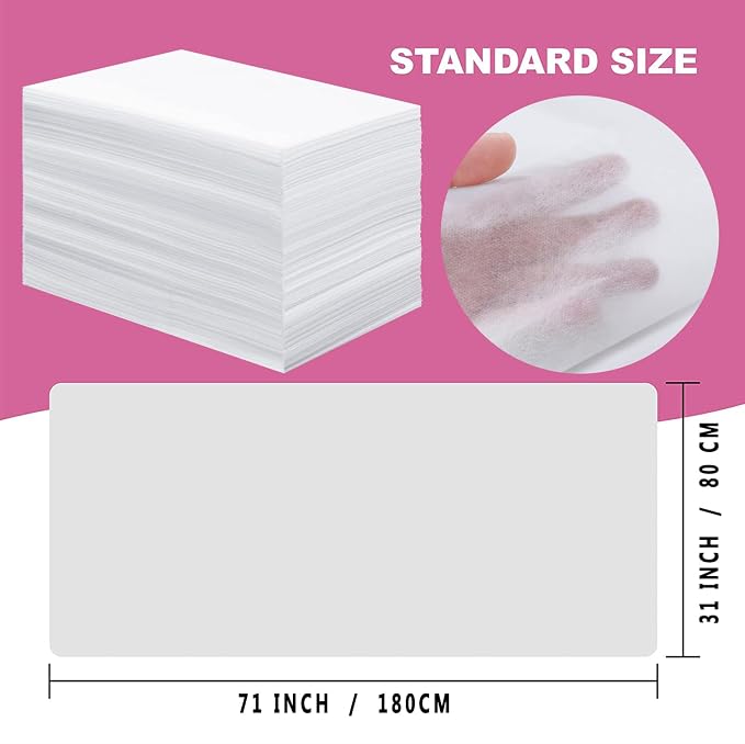 Disposable Bed Sheets 200 Pcs 31" x 71" Massage Table Sheets Non Woven Fabric - Image 4