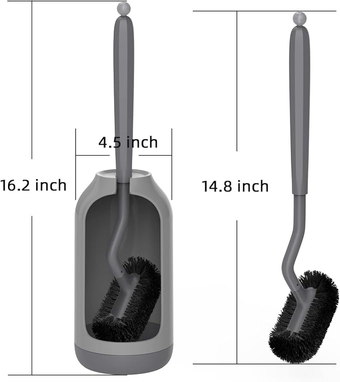 HAMITOR Toilet Bowl Brush Holder Set: Bathroom Deep Cleaning Toilet Cleaner - Image 7