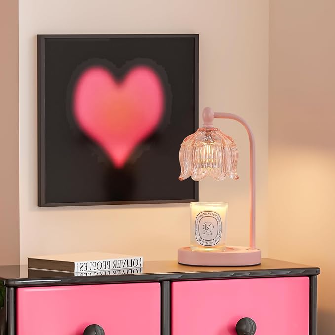 Pink Candle Warmer Lamp with Timer and Dimmer, Mother's Day Gifts - Image 8