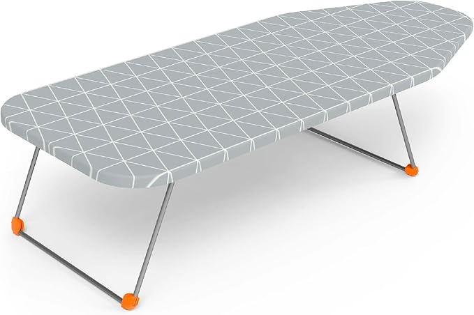 Tabletop Ironing Board with Folding Legs, Small Ironing Board with Thick Cotton by happhom