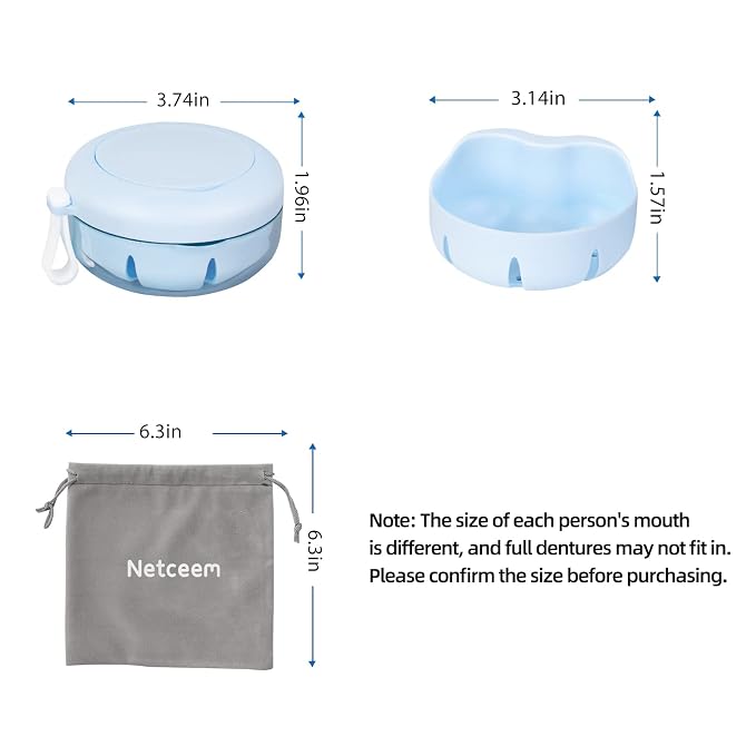 Leak Proof Denture Cup Kit Portable Retainer Case Perfect - Image 5