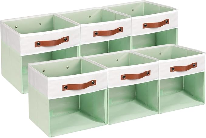 HNZIGE Clear Storage Cubes Bins 11 x 11, Fabric Storage Cube Bins - Image 8