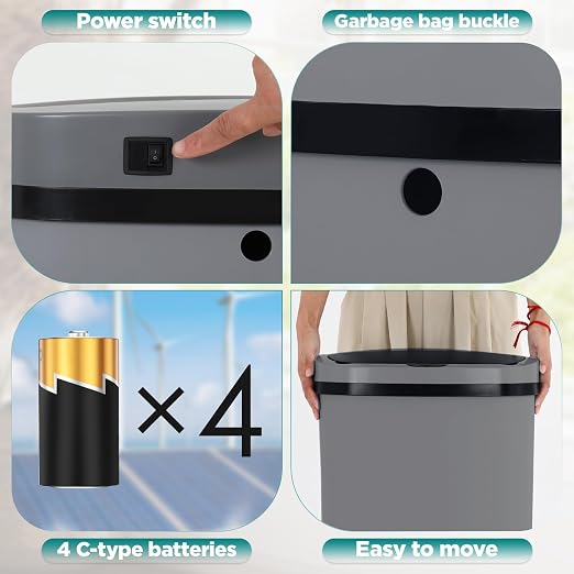 Automatic Motion Sensor Bathroom Trash Can - Image 6