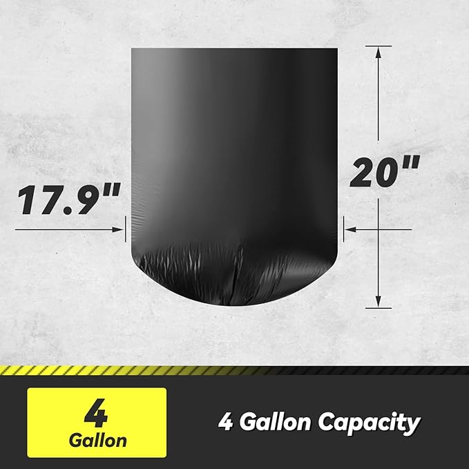 100 Count 17 Micron Extra Heavy Duty 4 Gallon Trash Bags, Sturdy & - Image 4