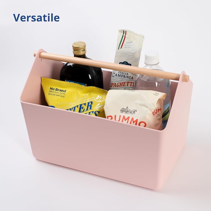 BLUE GINKGO Large Storage Basket – Plastic Caddy - Image 3