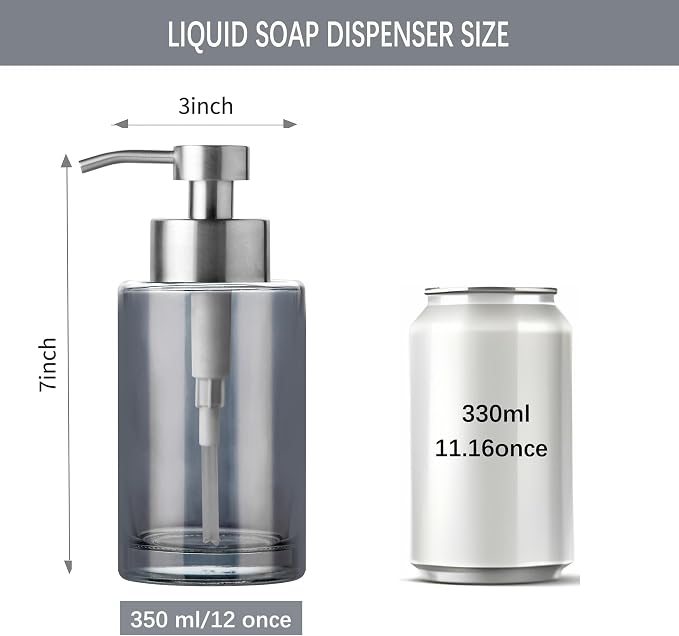 Enra Thick Glass Soap Dispenser - Image 6