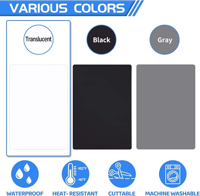 Warome Silicone Mat, Arts and Crafts, Soldering and Resin, No Creases Counter - Image 8
