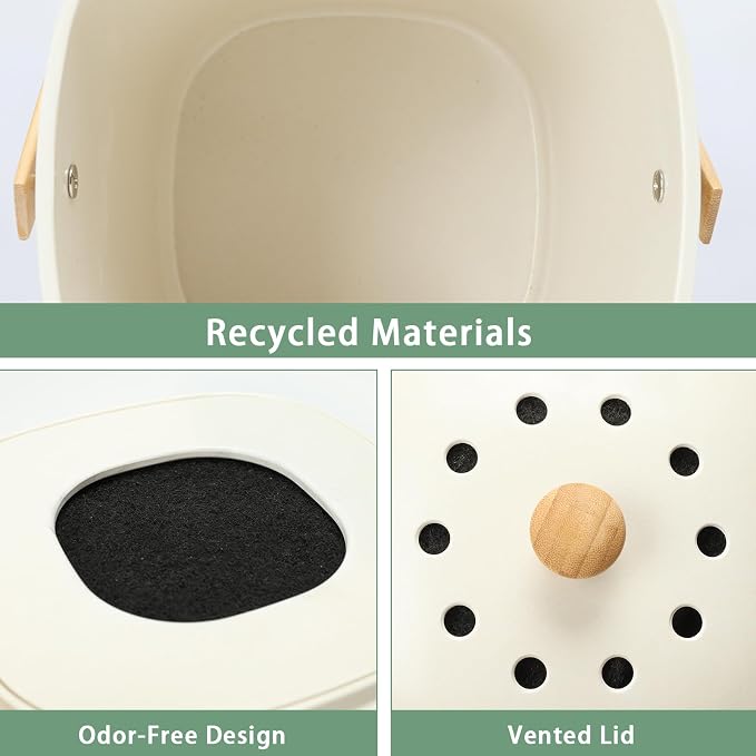 Vipush Bamboo Fiber Compost Bin - Image 5