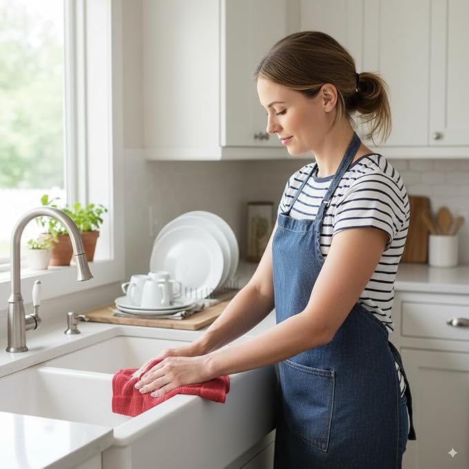 100% Cotton Kitchen Towels and dishcloths Sets, Super Soft & Absorbent - Image 7