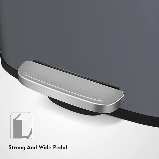 AthLike Trash Can, Stainless Steel Kitchen Garbage Can, Step Waste Bin - Image 3