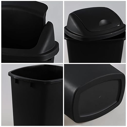 Zopnny 4-Pack 18 Gallon Tall Kitchen Swing Top Garbage Can, Plastic Swing Top - Image 3