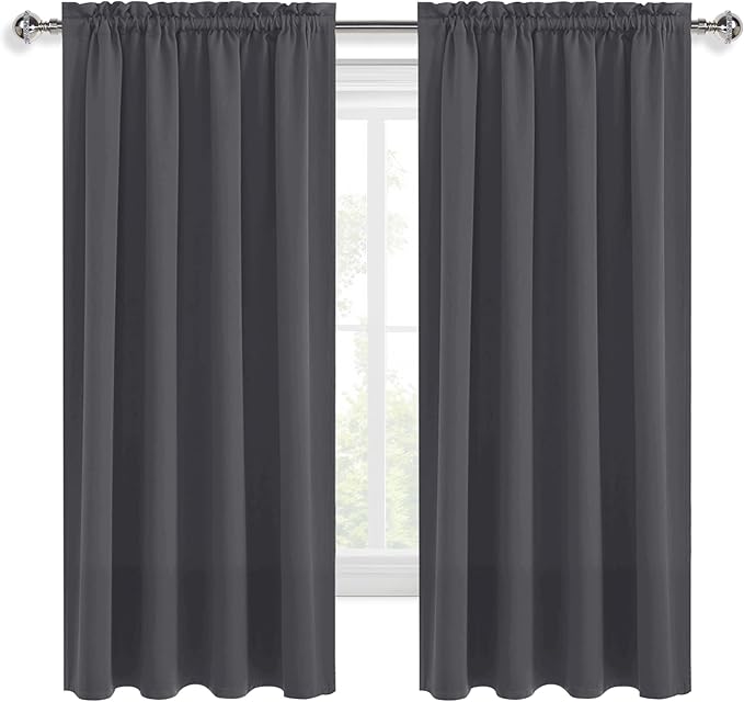 DWCN Blackout Curtains for Bedroom 63 Inch Length 2 Panels Set, Solid Thermal - Image 9