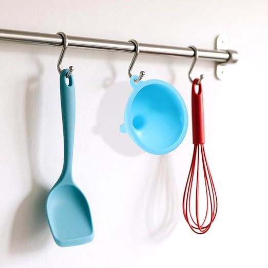 4 Pack Kitchen Silicone Funnel, 4 Colors Kitchen Funnel Set Wide Mouth Funnels - Image 4