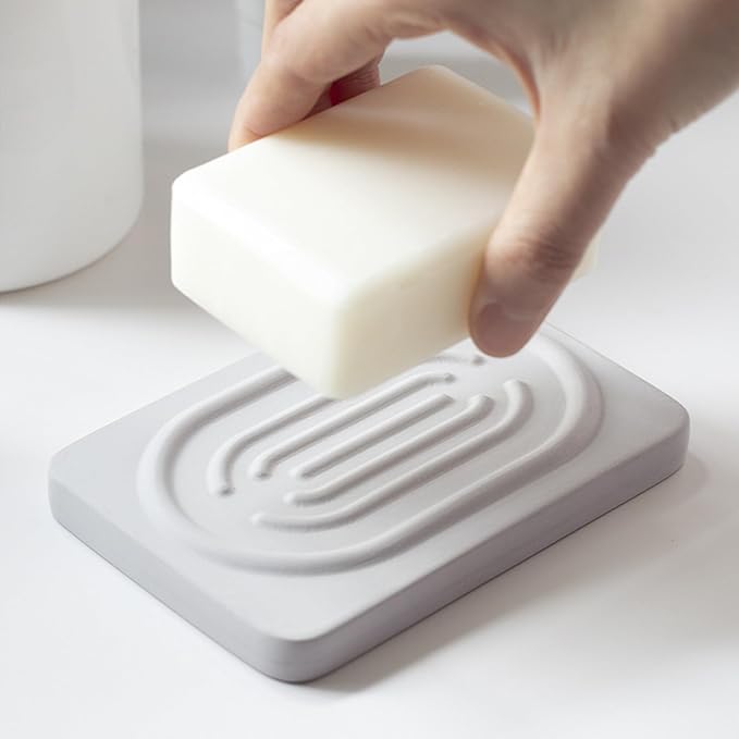 Diatomite Soap Dish for Kitchen Organizer, Quick Dry Sink Caddy Holder for by Coengwui