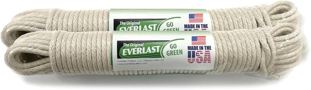 EVERLAST Cotton Clothesline (200 Feet, 1/4-Inch Diameter) | Continuous Clothe...