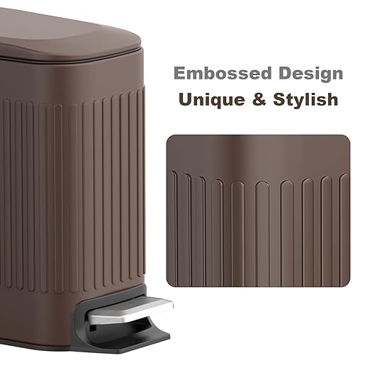 TrashAid Slim Bathroom Trash Can - Image 3