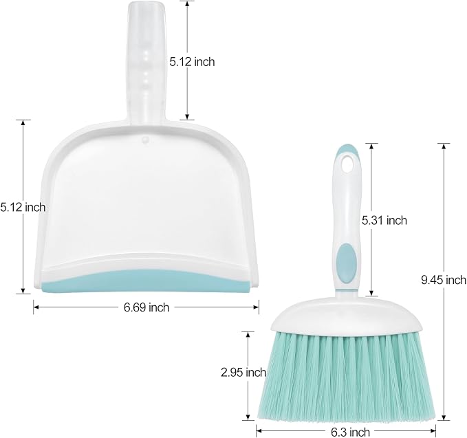 NACENA Small Dust Pan and Brush Set, Mini Broom and Dustpan Set Small Hand - Image 2