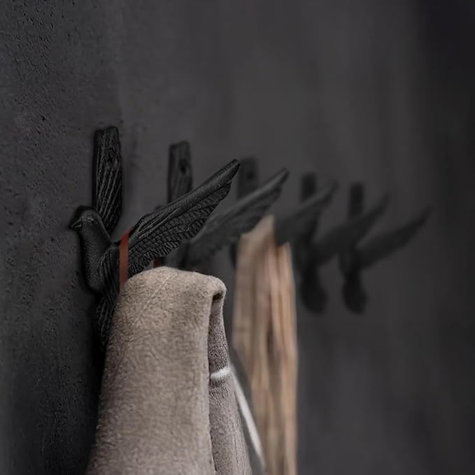Ambipolar Flying Style Iron Cast Decorative Pigeon Bird Wall Mounted Coat Hooks - Image 3