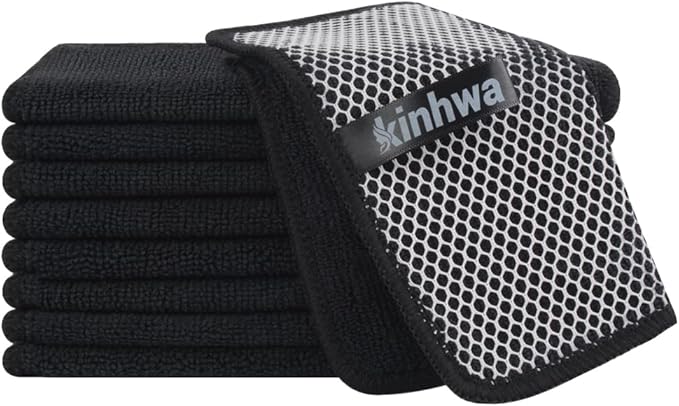 KinHwa Kitchen Washcloths for Dishes Absorbent Microfiber Dish Cloths Quick Dry by KinHwa