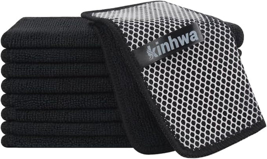 KinHwa Kitchen Washcloths for Dishes Absorbent Microfiber Dish Cloths Quick Dry by KinHwa