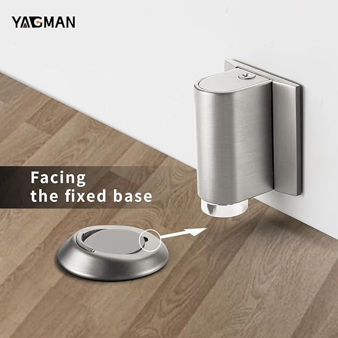 1 Pack Magnetic Door Stoppers Retractable Bottom of Door Holder No Drilling - Image 4
