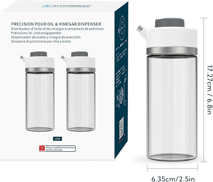 KITCHENDAO Precision Pour Glass Oil Dispenser 2-Piece Set - Image 8