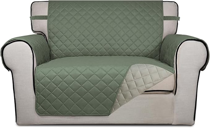 PureFit Reversible Quilted Sofa Cover, Water Resistant Slipcover Furniture by PureFit