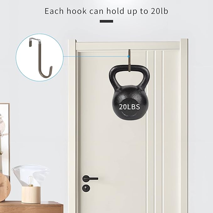FYY Over The Door Hooks, 4 Pack Door Hangers Hooks - Image 4