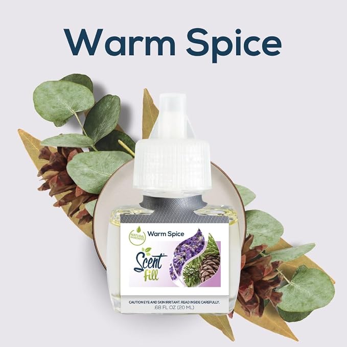 Scent Fill Warm Spice Plug in Air Freshener, 4 Scented Oil Refills - Image 3