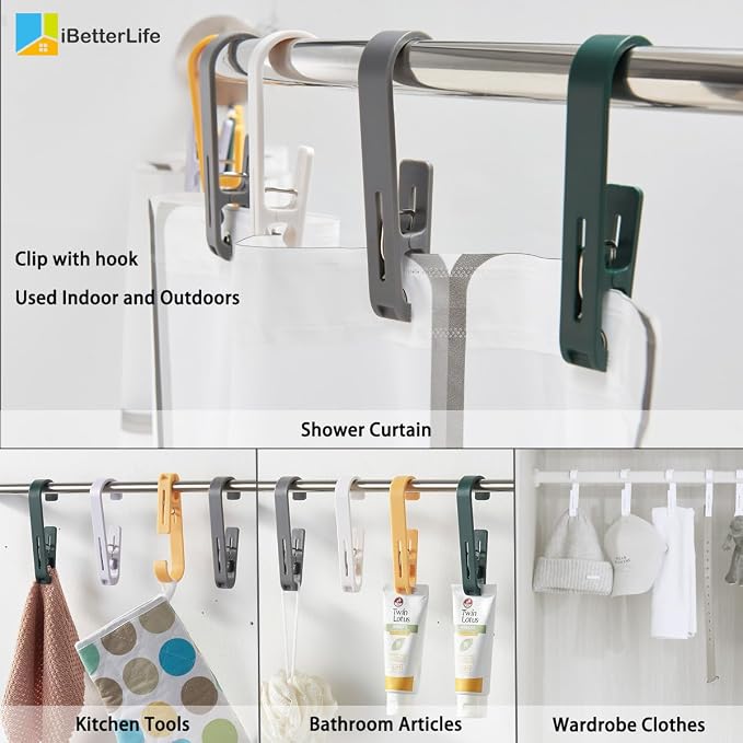 iBetterLife 4Pcs Laundry Hooks Clips Hanger - Image 5