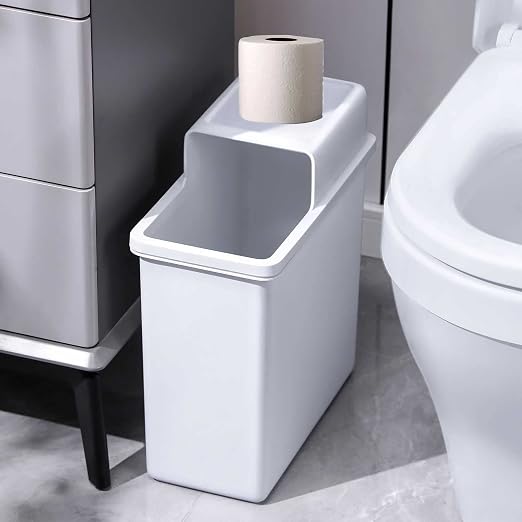 JOYBOS Bathroom Trash Can, Small Dogproof Garbage Can by JOYBOS
