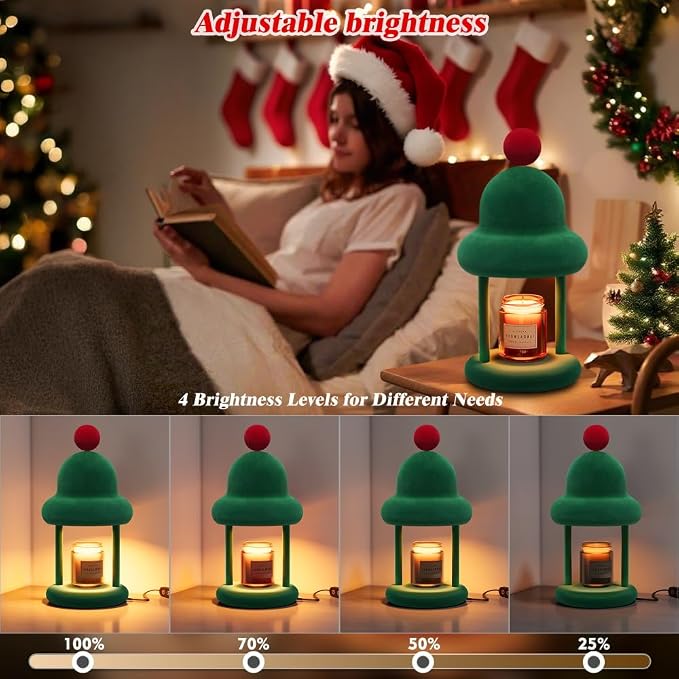 Fuzzy Candle Warmer Lamp with Timer, Dimmable Wax Warmer Lamp, Candle Melter - Image 4