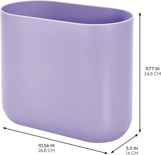 iDesign Small Oval Plastic Trash Ideal - Image 2