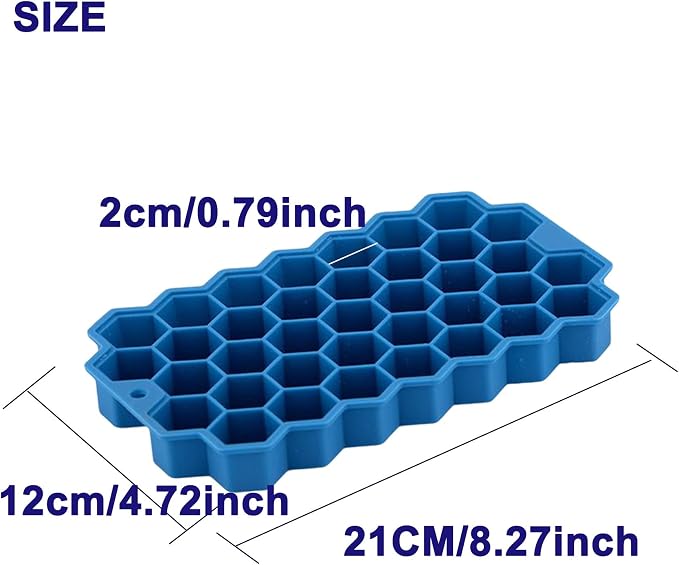 2 Pack Ice Cube Tray, Silicone Ice Trays - Image 2