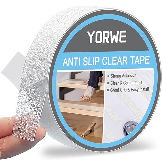 Anti Slip Tape Transparent, More Clear and Comfortable Safety Track Tape by Yorwe