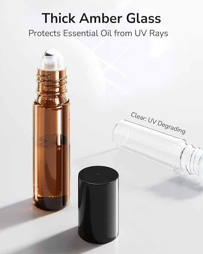 ULG 48-Pack Essential Oil Roller Bottles 10ml, Empty Bottles - Image 3