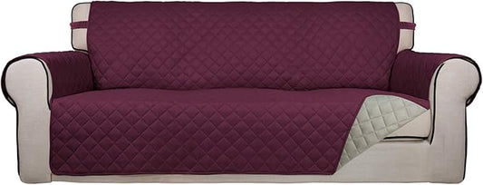 PureFit Reversible Quilted Sofa Cover, Water Resistant Slipcover Furniture by PureFit