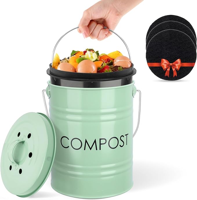 Vipush Kitchen Countertop Compost Bin by Vipush