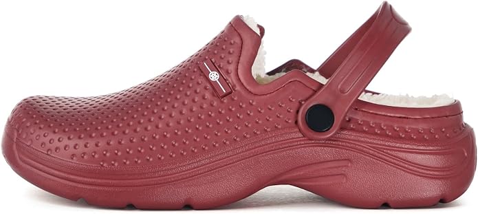 Womens Mens Fur Lined Clogs Waterproof Garden Shoes Winter Warm Fleece Lining - Image 2