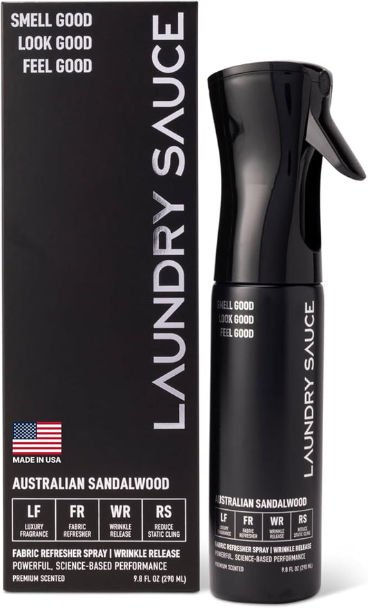Laundry Sauce Fabric Refresher Spray Australian Sandalwood, Odor-Fighting by LAUNDRYSAUCE