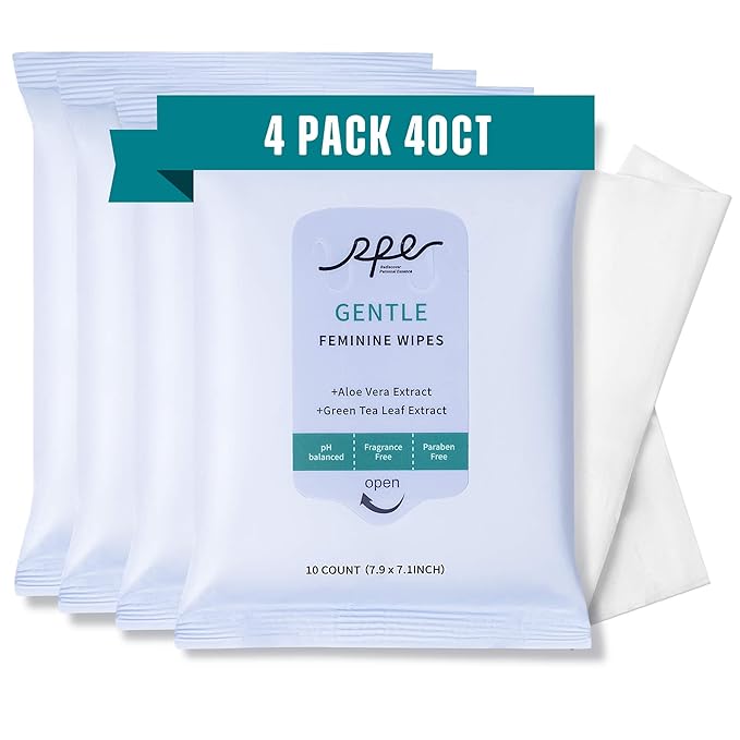 Large Feminine Wipes for Women, pH Balanced Soft Gentle Soothing Unscented by RPELife