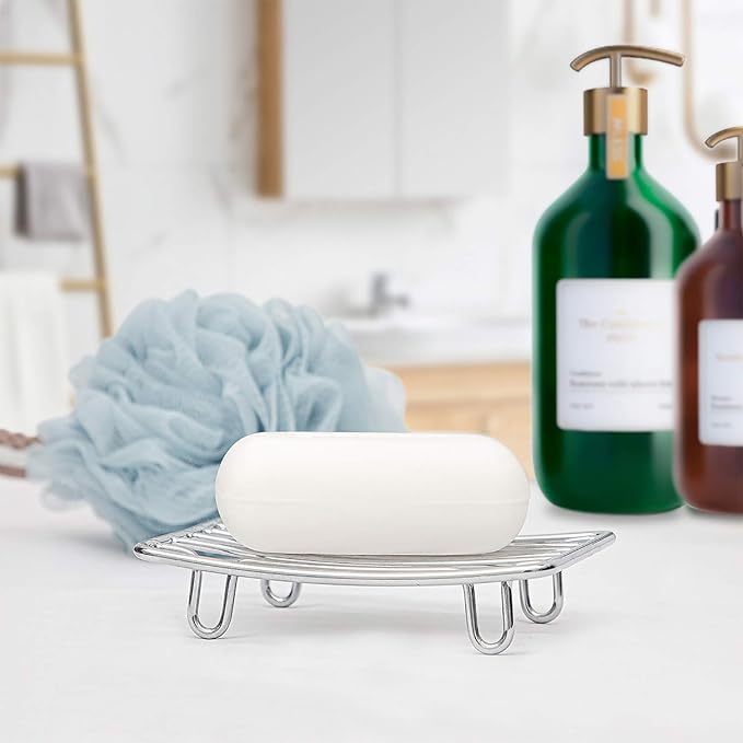 Bar Soap Dish Holder for Shower Bathroom Stainless Steel Rust Proof Self - Image 5