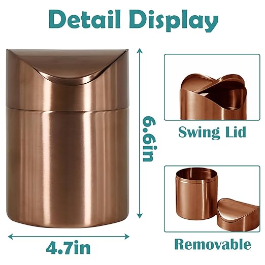 Mini Trash Can, Tiny Desktop Trash Bin - Image 2