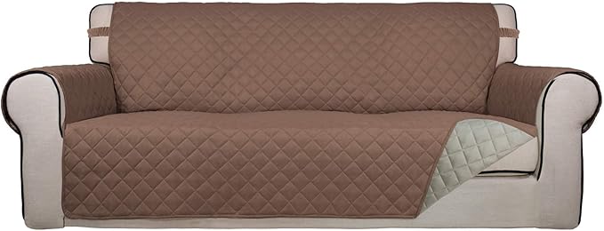 PureFit Reversible Quilted Sofa Cover, Water Resistant Slipcover Furniture by PureFit